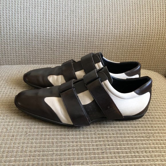 Gucci Men's Multicolor Canvas & Leather Velcro Snap Sneakers - Picture 1 of 15